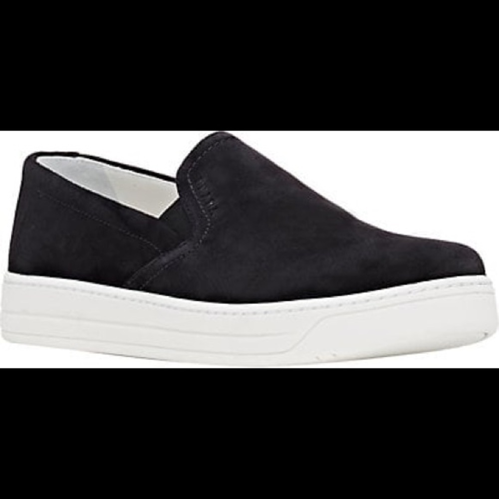 Black PRADA slip ons